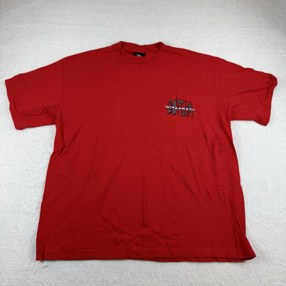 Gotcha Shirt Mens Size XL Red 1991 Surf Logo Graphic Vintage 90s USA Streetwear